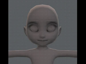 base mesh girl character 3D Model