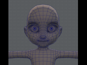 base mesh girl character Model 3D