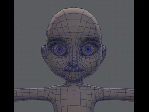 base mesh girl character 3D Model