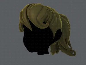 3d hair style for girl v02 3D Model