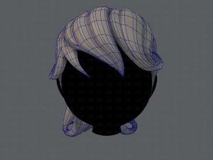 3d hair style for girl v02 3D Model