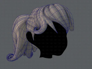 3d hair style for girl v02 3D Model