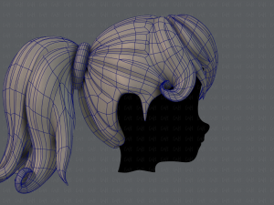 3d hair style for girl v02 Modelo 3D