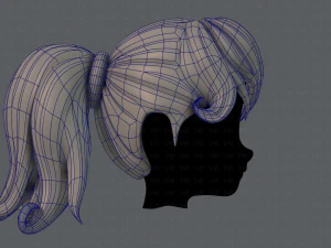 3d hair style for girl v02 3D Model