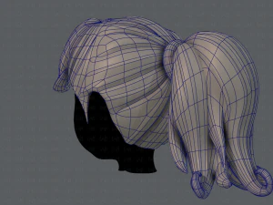 3d hair style for girl v02 3D Model