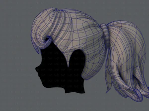 3d hair style for girl v02 3D Model