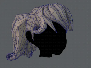 3d hair style for girl v02 3D Model