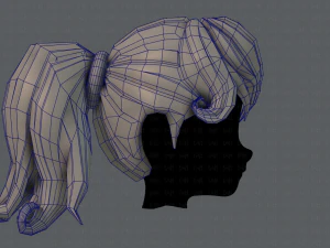 3d hair style for girl v02 3D Model