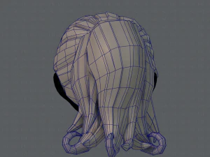 3d hair style for girl v02 3D Model