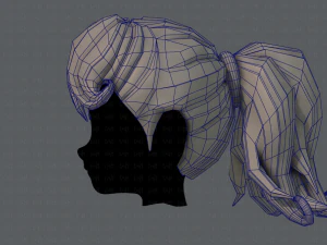 3d hair style for girl v02 3D Model