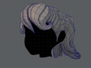 3d hair style for girl v02 3D Model
