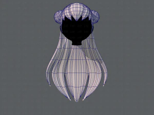3d зачіска для дівчини v01 3D Модель