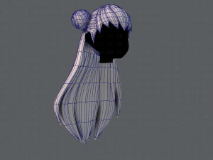 3d зачіска для дівчини v01 3D Модель