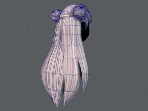 3d hair style for girl v01 Modelo 3D