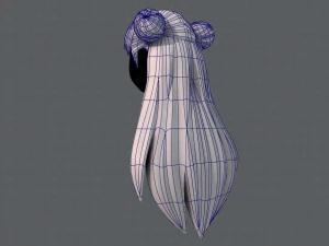3d зачіска для дівчини v01 3D Модель