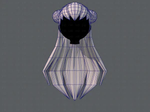 3d зачіска для дівчини v01 3D Модель
