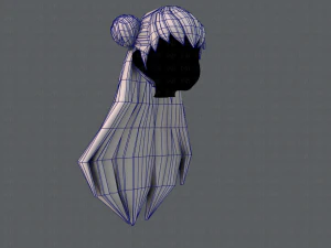 3d зачіска для дівчини v01 3D Модель
