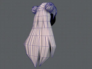3d зачіска для дівчини v01 3D Модель
