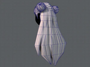 3d зачіска для дівчини v01 3D Модель