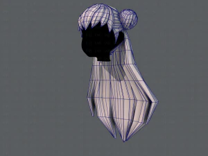 3d зачіска для дівчини v01 3D Модель