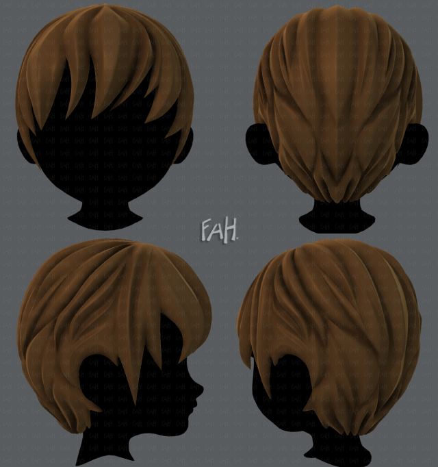 3d hair style for boy 3D Модель .c4d .max .obj .3ds .fbx .stl .blend 