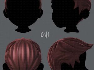 लड़के के लिए 3डी हेयर स्टाइल v02 3D मॉडल