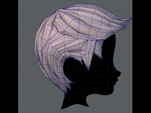 3d hair style for boy v02 3D Model