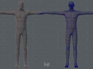 base mesh man character 3D Model