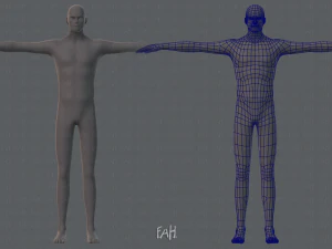 ベースメッシュマンキャラクター 3Dモデル