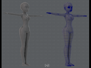 base mesh woman 01 3D मॉडल
