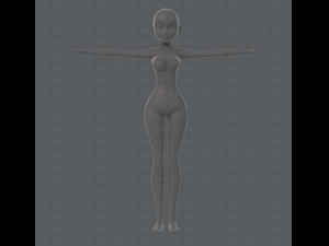 base mesh woman 01 3D मॉडल