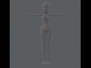 base mesh woman 01 3D Model