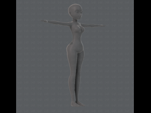base mesh woman 01 3D मॉडल