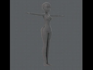 base mesh woman 01 3D Model