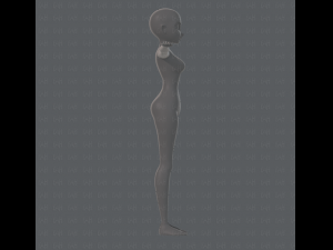 base mesh woman 01 3D मॉडल