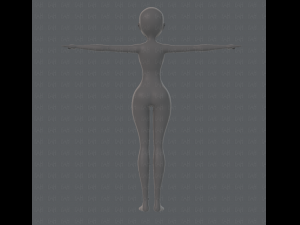 base mesh woman 01 3D मॉडल
