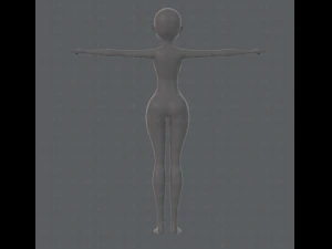 base mesh woman 01 3D Model