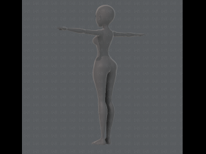 base mesh woman 01 3D मॉडल