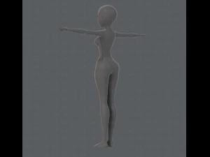 base mesh woman 01 3D Model