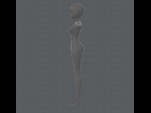 base mesh woman 01 3D मॉडल