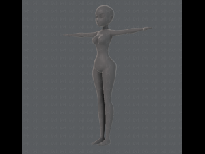 base mesh woman 01 3D मॉडल
