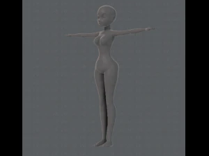 base mesh woman 01 3D Model