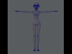 base mesh woman 01 3D मॉडल