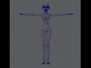 base mesh woman 01 3D Model