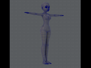 base mesh woman 01 3D मॉडल