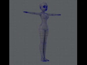 base mesh woman 01 3D Model