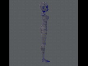base mesh woman 01 3D मॉडल