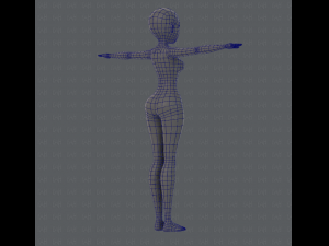 base mesh woman 01 3D मॉडल