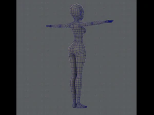 base mesh woman 01 3D Model
