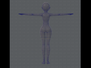 base mesh woman 01 3D मॉडल